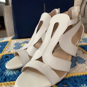 Adrienne Vittadini White Cutout Gladiator Heels